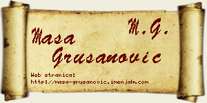 Maša Grušanović vizit kartica